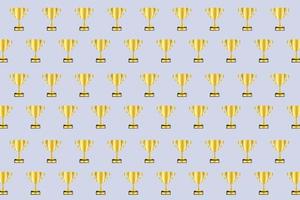 Gold Trophy Seamless Pattern vector