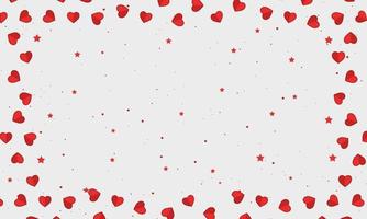 Greeting Card Background With Hearts and Stars vector