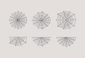 Halloween spiderweb set vector design