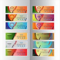 abstract design banner web template set vector