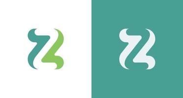modern and creative letter Z monogram logo, simple letter ZZ logo in negative spaced style vector