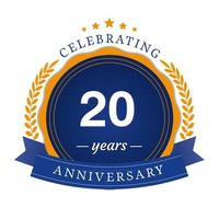 20 Year Anniversary Template Design Illustration vector