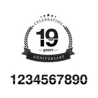 18 Year Anniversary Template Design Illustration vector