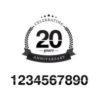 20 Year Anniversary Template Design Illustration vector