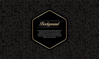 Black Luxury Background With Gold Dots vector