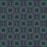 Mexican heart and cactus pattern background vector design