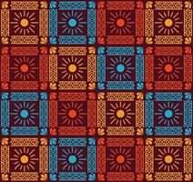 Mexican flowers pattern background vector design