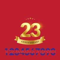 23 Year Anniversary Template Design Illustration vector