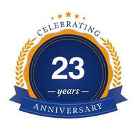 23 Year Anniversary Template Design Illustration vector