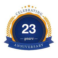 23 Year Anniversary Template Design Illustration vector