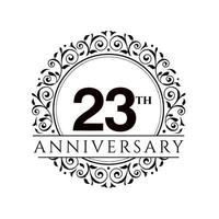 23 Year Anniversary Template Design Illustration vector