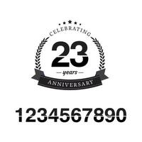 23 Year Anniversary Template Design Illustration vector