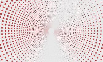 Circular Red Halftone Dots Pattern Background vector