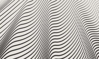 Abstract Black Wave Halftone Background vector