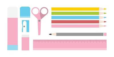 Set of Kindergarten Stationery vector