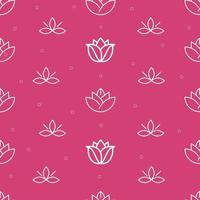 Pink seamless pattern with lotus vector