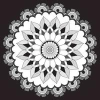 patrón floral circular en forma de mandala, adorno decorativo en estilo oriental, fondo de diseño de mandala ornamental con enredaderas vector gratuito