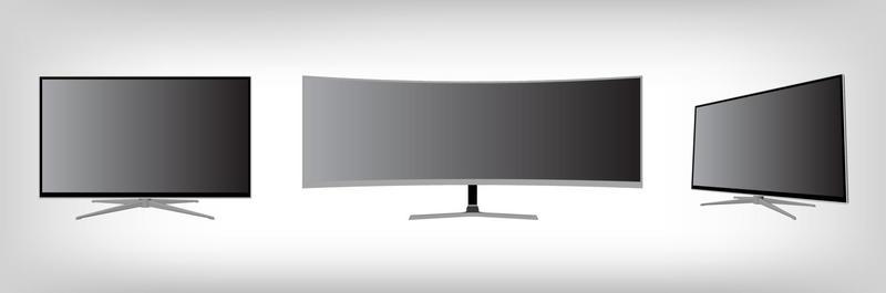 Led tv 3d realistic mockup.