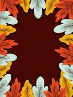 Autumn banner with leaves vector
