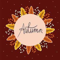 banner de otoño con hojas vector