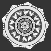 Circular Floral Pattern In Form Of Mandala, Decorative Ornament In Oriental Style vector