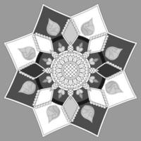 Circular Floral Pattern In Form Of Mandala, Decorative Ornament In Oriental Style vector