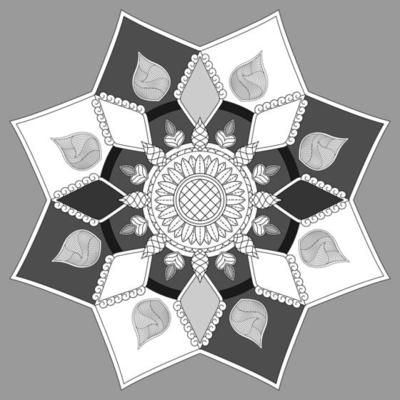 Circular Floral Pattern In Form Of Mandala, Decorative Ornament In Oriental Style