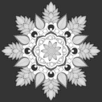 Circular Floral Pattern In Form Of Mandala, Decorative Ornament In Oriental Style vector