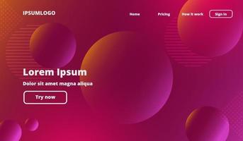 Liquid color background design. Fluid gradient shapes composition. Futuristic design landing page. Vector illustration