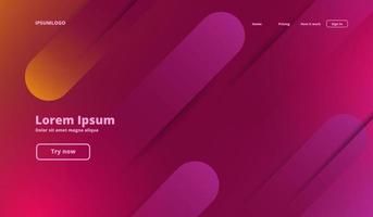 Geometric background. Dynamic shapes composition. Futuristic design landing page vector