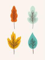 autumn leaf set vector design