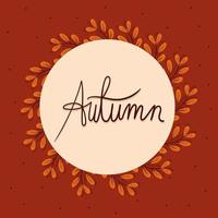 banner de otoño con hojas vector