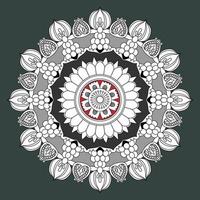 patrón circular en forma de mandala, adorno decorativo en estilo oriental vector