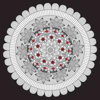 Circular floral Pattern In Form Of Mandala, Decorative Ornament In Oriental Style vector