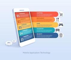 Mobile application technology vector illustration