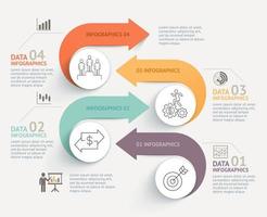 Business infographic timeline template background. Vector illustration.