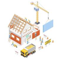 Home construction building. vector Illustration.