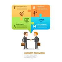 Business teamwork with speech bubble. Vector illustrations.