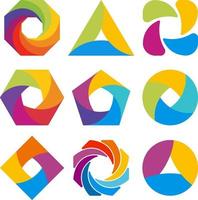 Abstract logo shape design. Vector illustrations.