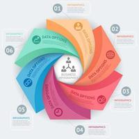 plantilla de diseño de infografías de negocios. ilustración vectorial. se puede utilizar para diseño de flujo de trabajo, diagrama, opciones numéricas, opciones de inicio, diseño web vector