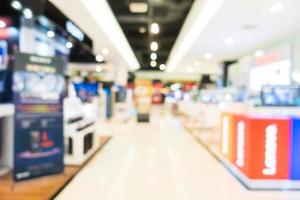 Abstract defocused shopping mall interior photo