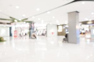 Abstract defocused shopping mall interior photo