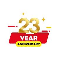 23 Year Anniversary Template Design Illustration vector