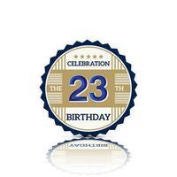 23 Year Anniversary Template Design Illustration vector