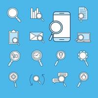 Search icon set vector