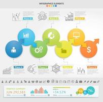 Business Infographics design template. Vector illustration. Can be used for workflow layout, diagram, number options, start-up options, web designs.