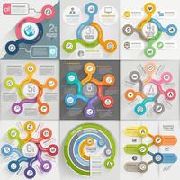 Infographics template set. Vector illustration. can be used for workflow layout, banner, diagram, number options, web design, timeline elements