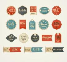 Set of retro vintage badges and labels design. Vector illustration.