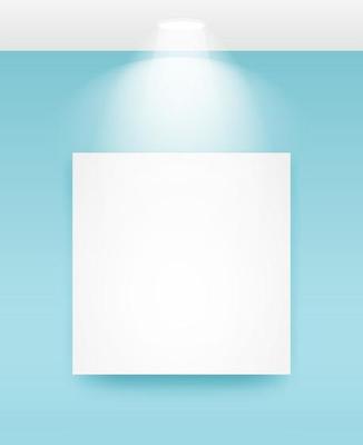 Picture frame with light vector illustrations.