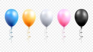 globos establecen ilustraciones vectoriales. vector